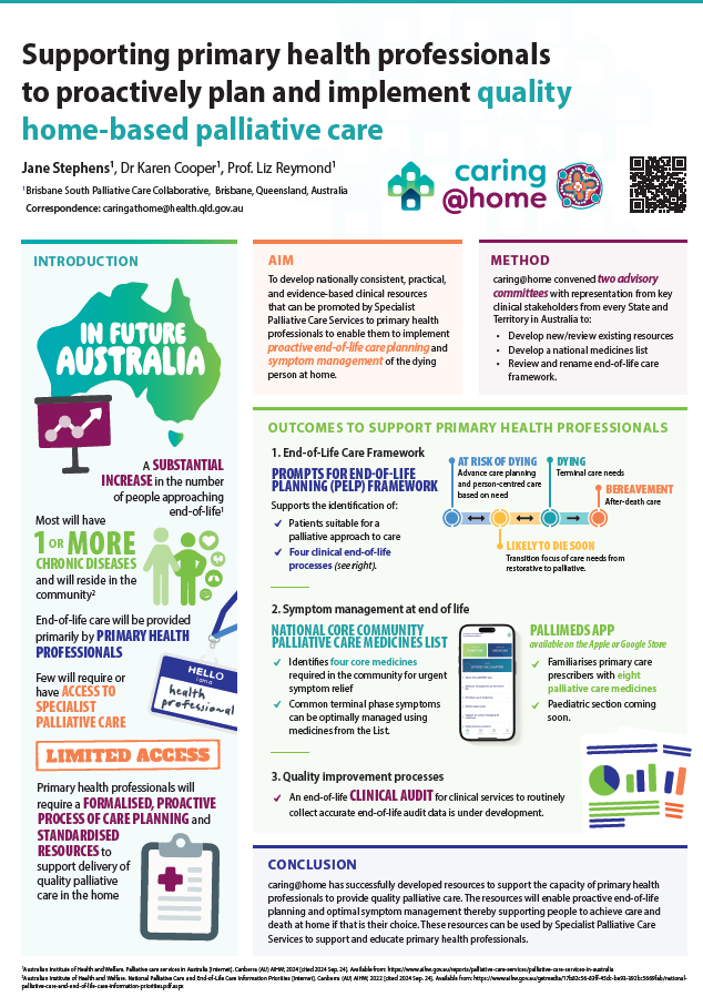 Thumbnail of Supporting primary health professionals to proactively plan and implement quality home-based palliative care