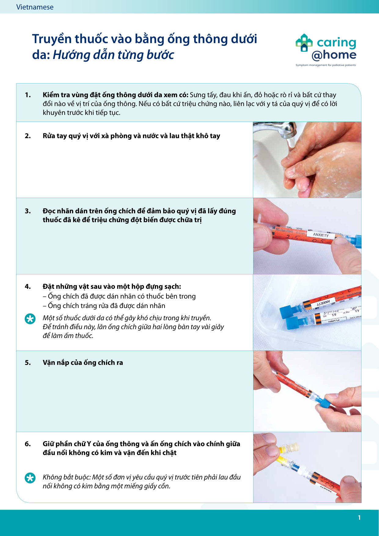 Thumbnail of Giving medicine using a subcutaneous cannula