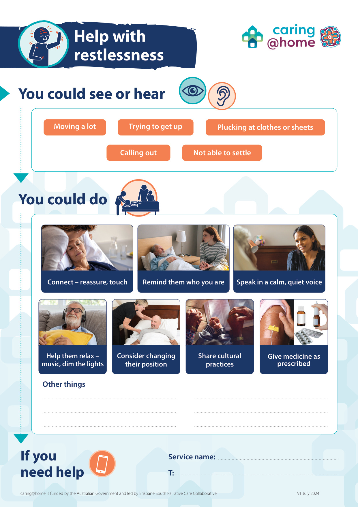 Thumbnail of Tip sheet: Help with restlessness tipsheet