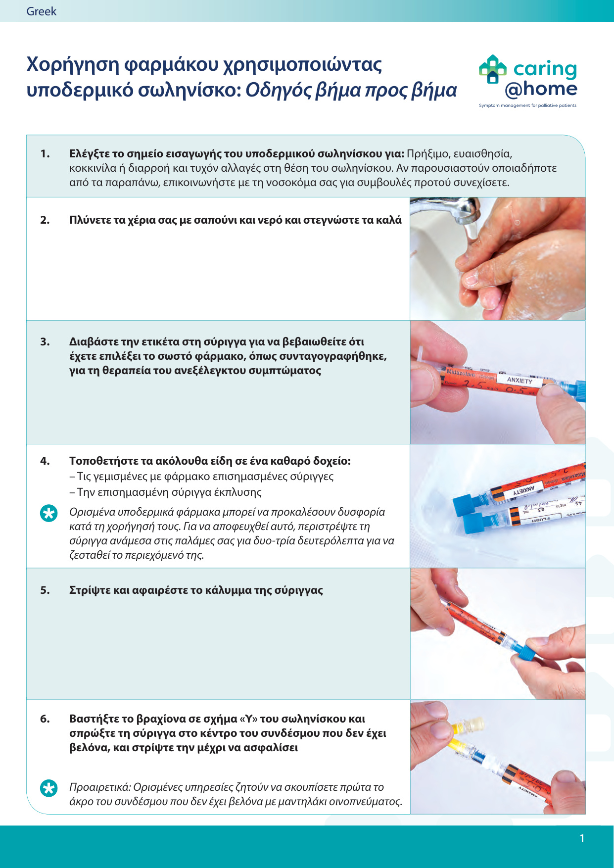 Thumbnail of Giving medicine using a subcutaneous cannula