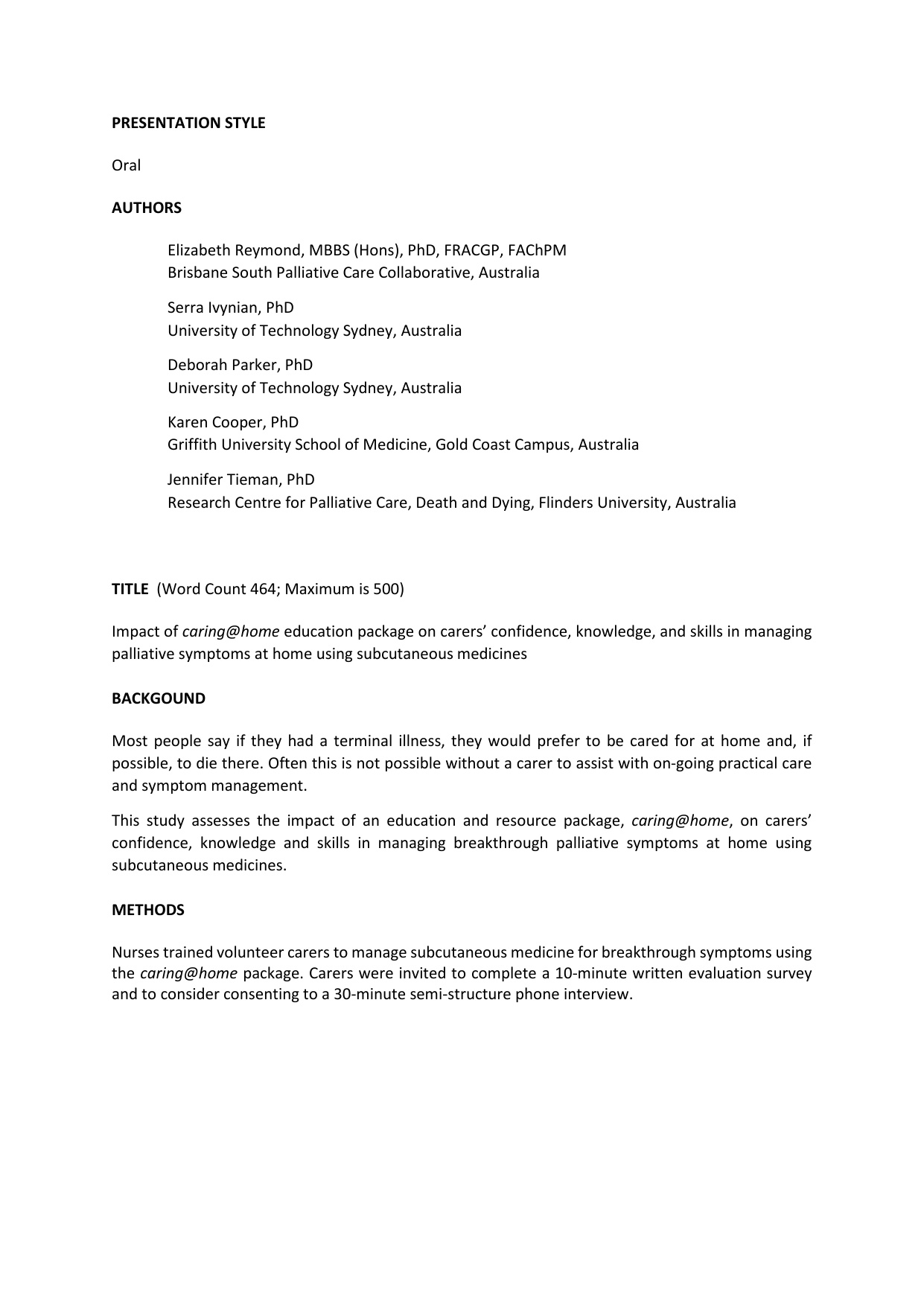 Thumbnail of Impact of education package on carers' confidence, knowledge, and skills in managing palliative symptoms