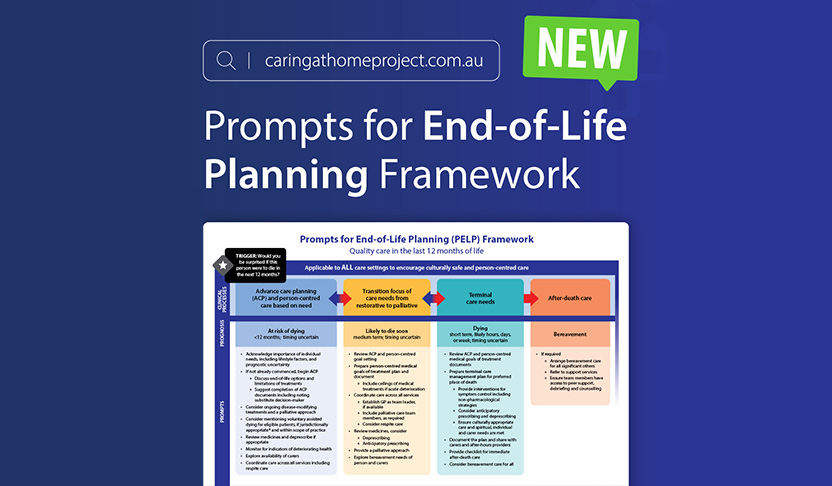 Picture of the new Prompts for end-of-life planning framework