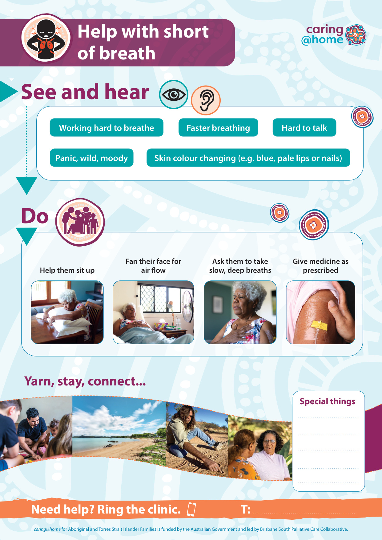 Thumbnail of Tip sheet: Help with short of breath  (For Aboriginal families)