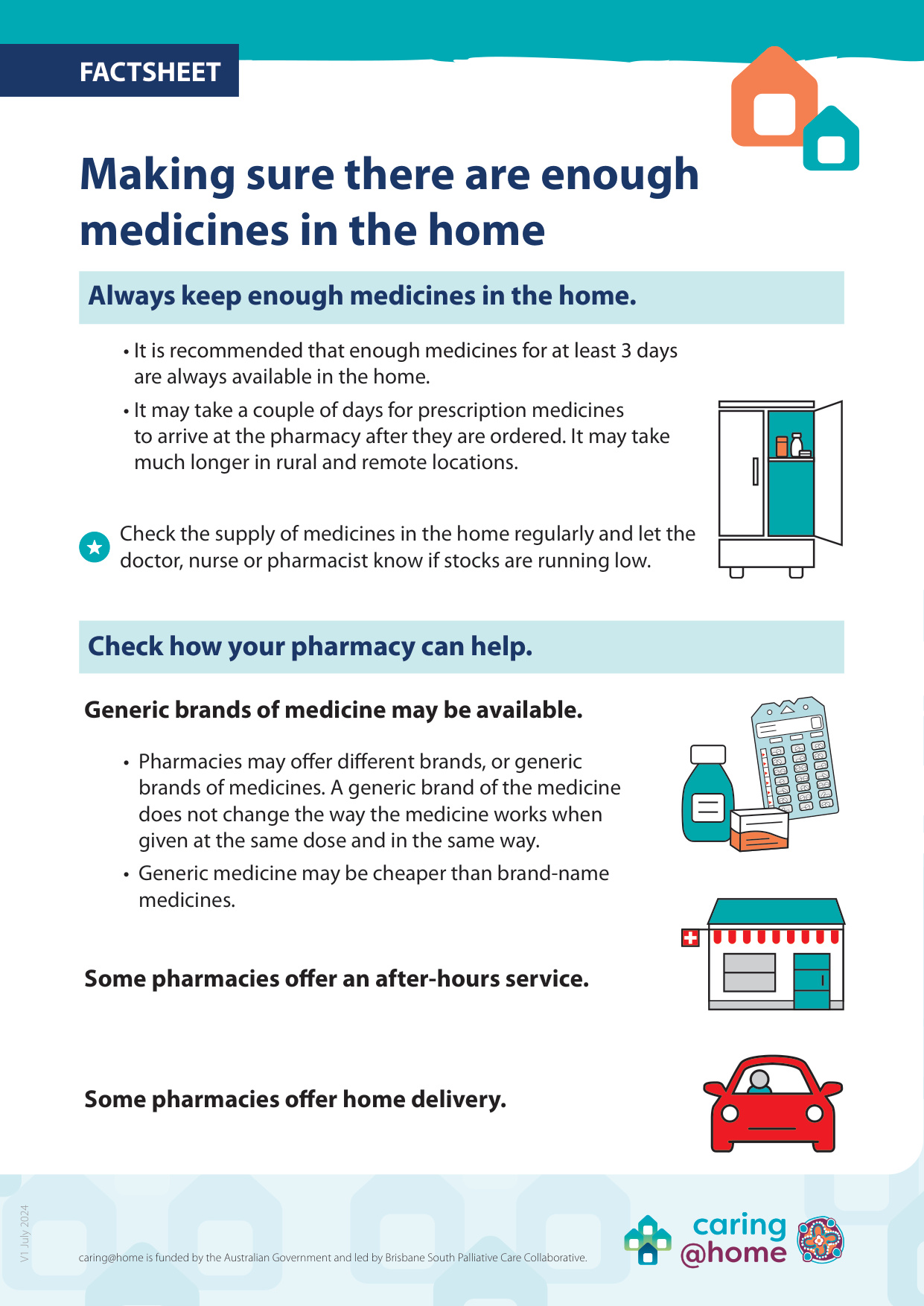 Thumbnail of Making sure there are enough medicines in the home factsheet