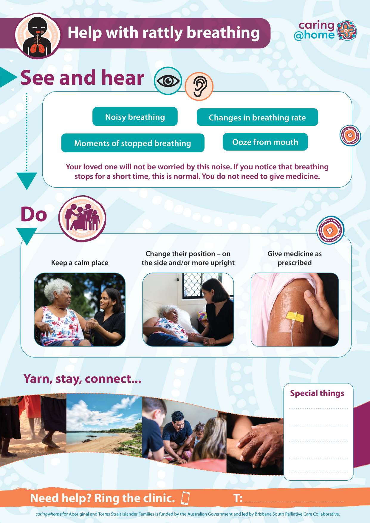 Thumbnail of Tip sheet: Help with rattly breathing  (For Aboriginal families)