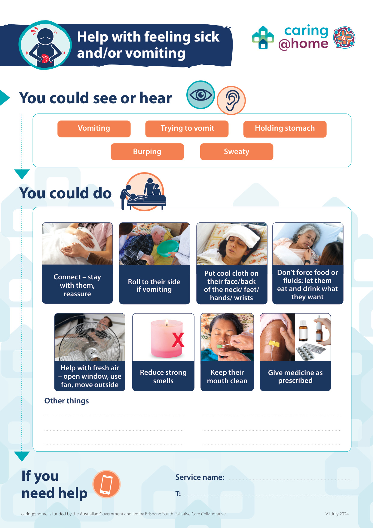 Thumbnail of Tip sheet: Help with feeling sick and/or vomiting tipsheet